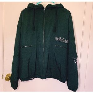 Vintage Adidas Windbreaker Jacket B&W